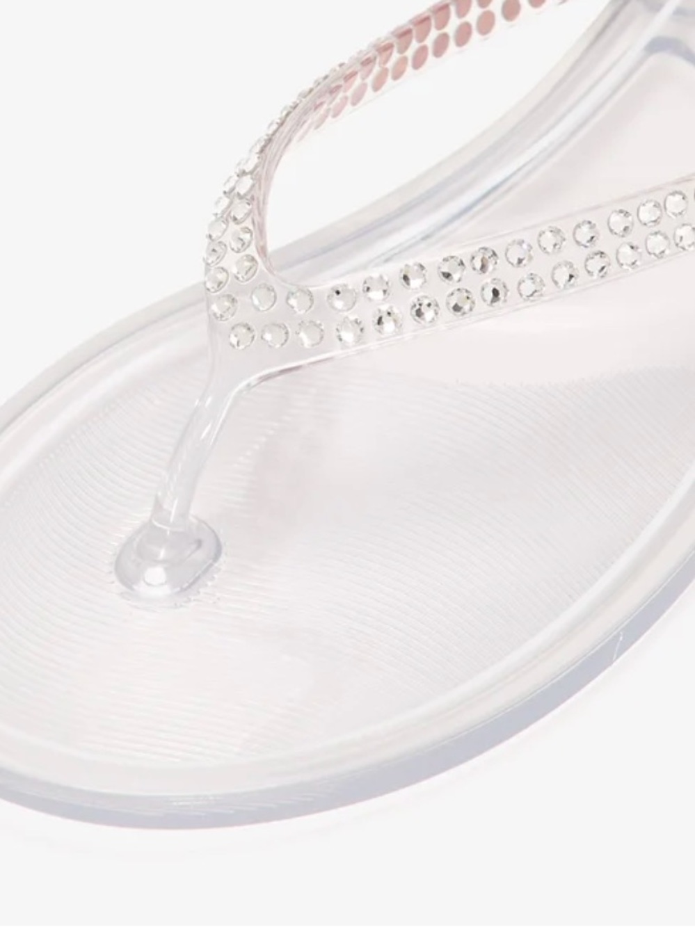 Christopher Esber Clear Jelly Thong Sandals with Rhinestones